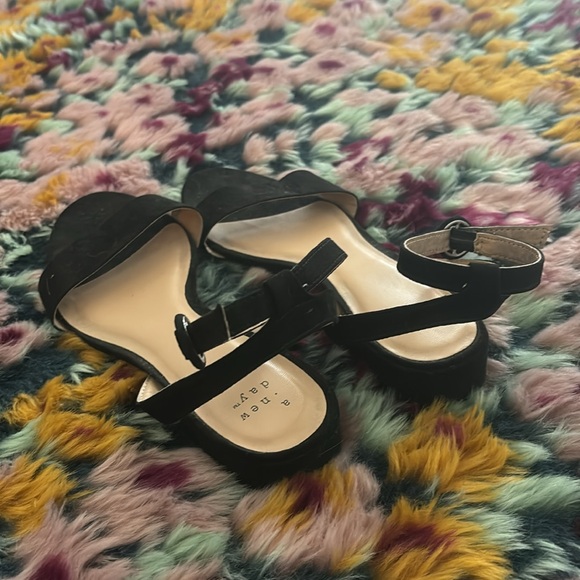 Target A New Day Black Suede Sandals - Picture 5 of 9